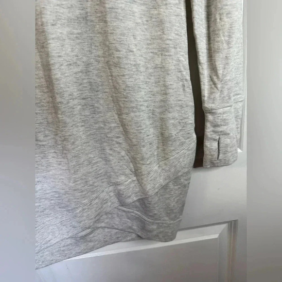 Athleta Women’s Light Heathered Gray Crisscross Sweatshirt Dress - Size Small - Picture 2 of 7